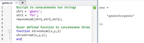 Add Functions To Scripts In MATLAB GeeksforGeeks