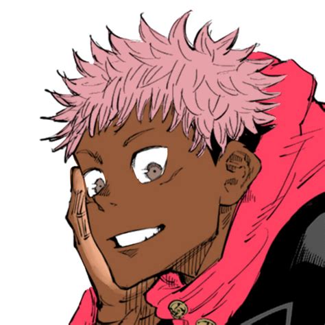 Yuji Itadori From Jujutsu Kaisen With Darker Skin Black Anime Guy