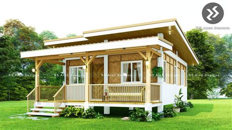 Modern Bahay Kubo Half Amakan Native House Design With 2 Bedrooms 7 X 8