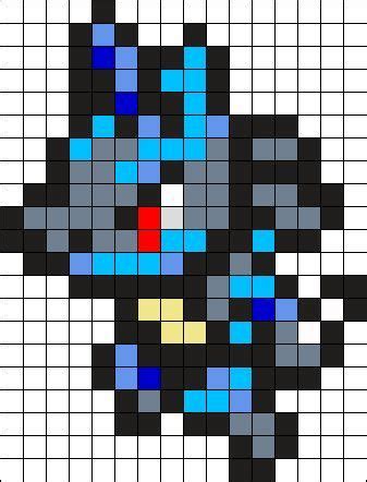 448 Lucario Perler Bead Pattern Bead Sprite Pixel Art Pokemon Perler