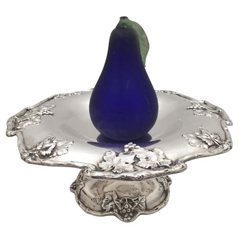 Art Nouveau Brilliant Cut Glass And Sterling Silver Centerpiece Bowl For Sale At 1stdibs