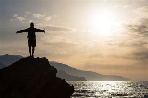 739 Silhouette Man Outstretched Arms Stock Photos - Free & Royalty-Free ...