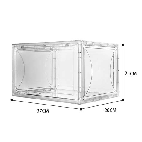 Crystal Clear Shoe Box Sneaker Case Side Display Shoe Storage Organizer