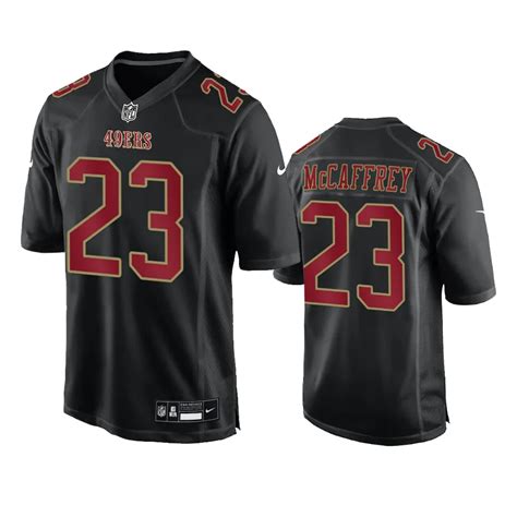 San Francisco 49ers Christian McCaffrey Carbon Black Fashion Game Jersey - NB Jersey