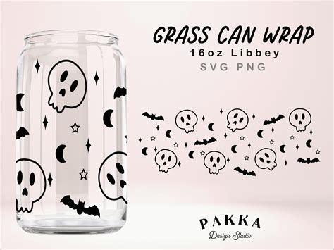 Halloween Libbey Glass Can Wrap Svg Graphic By Pakka Design Studio