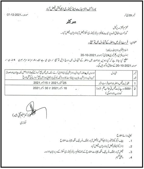 Online Admission Form Intermediate 2023