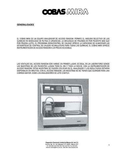 Manual De Cobas En Espa O Bioelectronica L Generalidades El Cobas