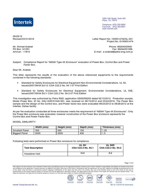 Nema 4x Certificate 3132016 Pdf Fax