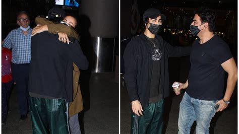 Malaika Arora And Ex Arbaaz Khan Receive Son Arhaan At Airport Together