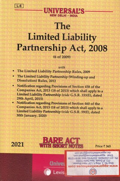 Bare Act L 6 The Limited Liability Partnership Act 2008