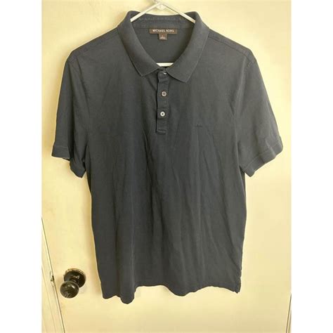 Mens Michael Kors Polo Shirt Blue Size Large 0511 Depop