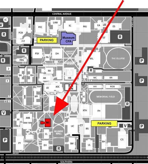 Location of Mitchell Hall