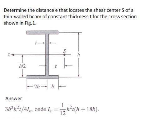 Solved Determine The Distance E That Locates The Shear Chegg