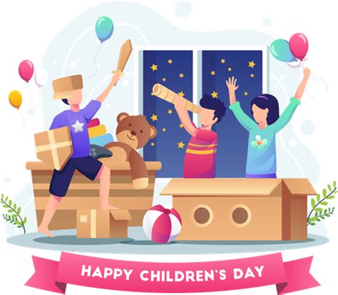 Best Premium Childrens Celebrating Childrens Day Illustration Download