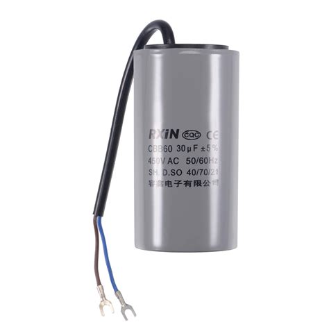 Buy Sourcing CBB60 Run Capacitor 30uF 450V AC 2 Wires 50 60Hz Cylinder