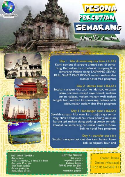 contoh brosur wisata simple  promosi abduweb
