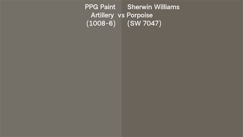 PPG Paint Artillery 1008 6 Vs Sherwin Williams Porpoise SW 7047