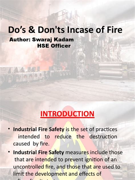 Dos And Donts Incase Of Fire Pdf Fire Safety Safety