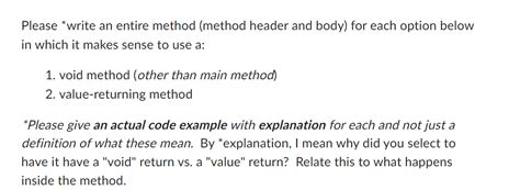 solved  write  entire method method header  cheggcom