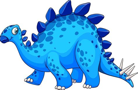 A Stegosaurus Dinosaur Cartoon Character Vector Art At Vecteezy