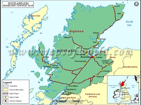 Highlands Map Of Scotland Highland Council Map