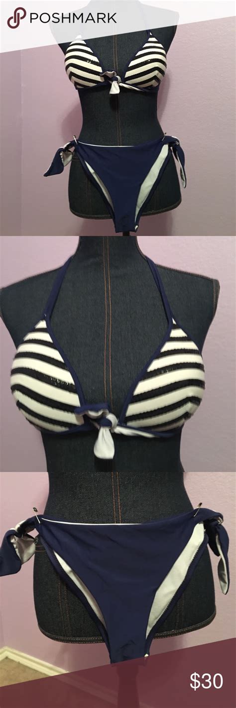 Adorable Sailor Inspired Bikini Bikinis Fashion Women Shopping