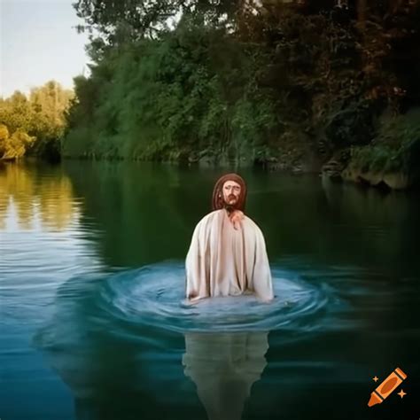 Baptism Of Jesus In The Jordan River On Craiyon