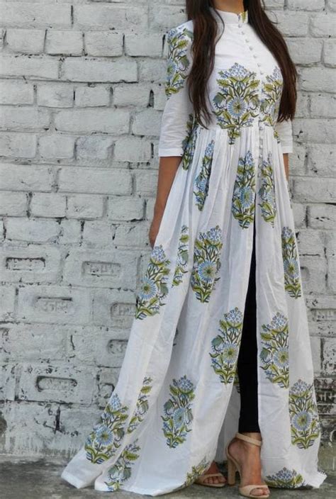 White Kurti With Front Slit Theunstitchd Womens Fashion Blog