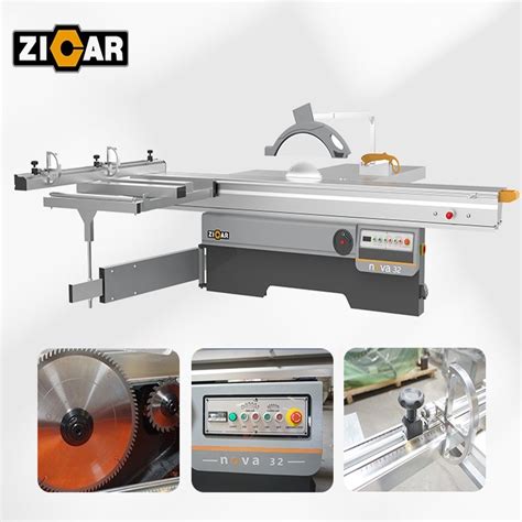 ZICAR Precision Woodworking Machinery Sliding Table Saw Wood Cutting