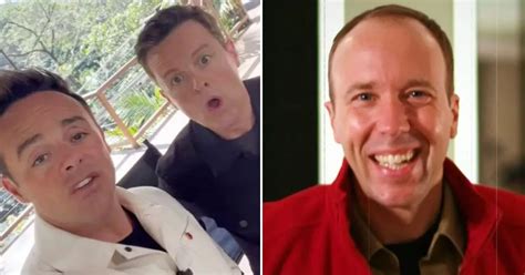 Im A Celebritys Ant And Dec React To Fans Anger Over Matt Hancock