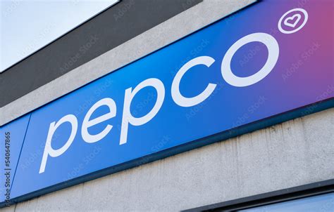 Pepco Store With Brand Logo Sign Board Hanging Above Entrance Door