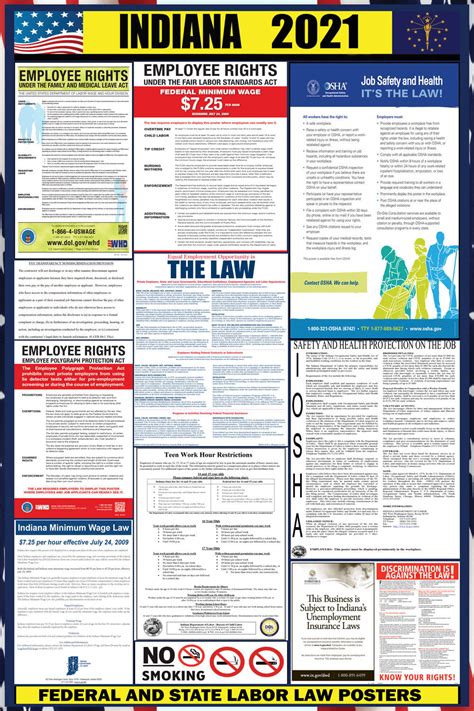 Free Indiana Labor Law Posters For 2021 LABORLAWHRSIGNS