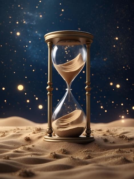 Premium Ai Image The Sands Of Time An Hourglass Embraced By The Starry Night Sky