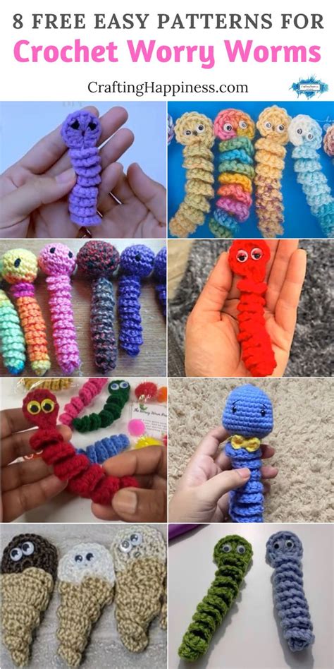 8 Free Easy Worry Worm Crochet Patterns Crafting Happiness