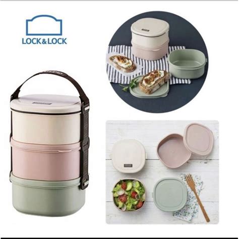 Jual LocknLock 3 Tier Lunch Box HPL770 Shopee Indonesia