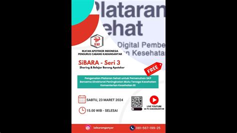 Sharing Dan Belajar Bareng Apoteker Sibara Pengenala Tema