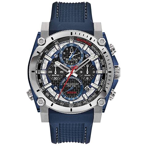 Bulova Precisionist Dial Watch in Blue for Men | Lyst