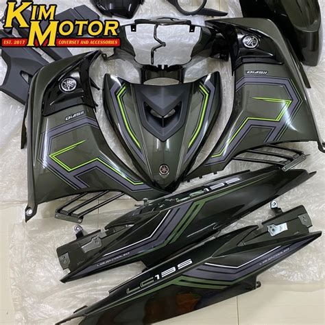 LC135 V4 V5 V6 V7 VELOZI COVERSET SD16 HIJAU LUMUT ARMY GREEN STICKER