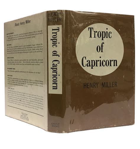 Henry Miller Tropic Of Capricorn Castle Books 1961hcdj In Mylar Un