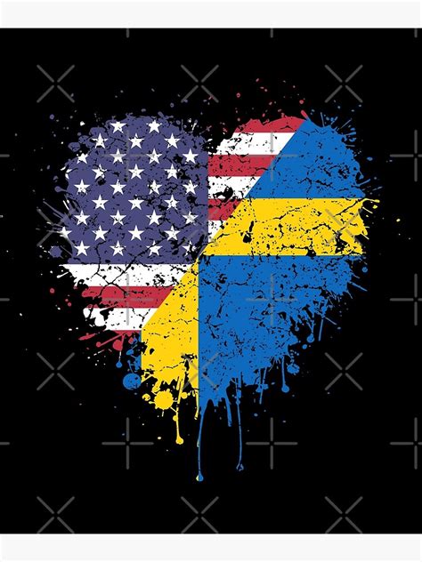 Swedish American Poster For Sale By Mila1946 Redbubble