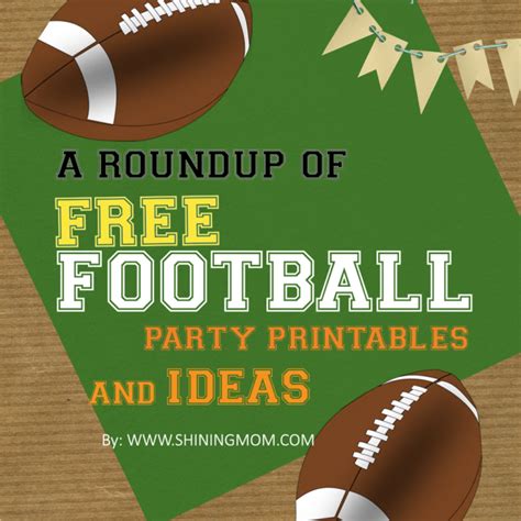 Free Football Party Printables Printable Templates