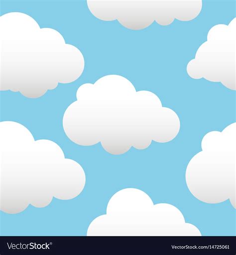 Background with clouds white Royalty Free Vector Image