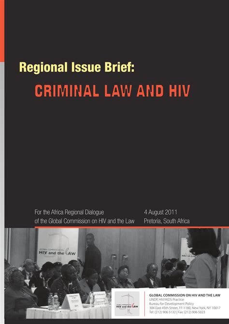 Regional Issue Brief Criminal Law And Hiv Global Commission On Hiv