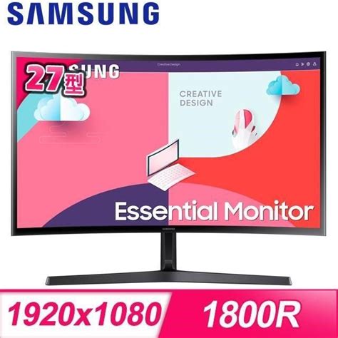 Samsung 三星 【南紡購物中心】 福利品》 S27c366eac 27型 1800r曲面螢幕 Pchome 24h購物