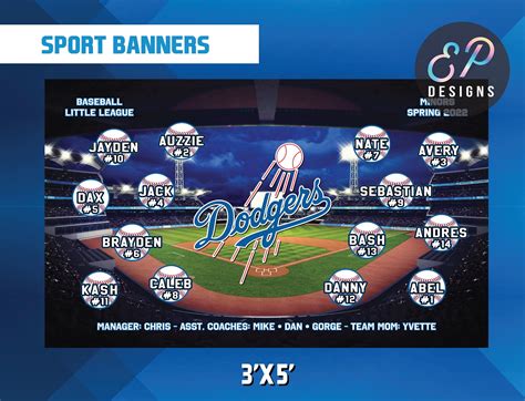 BASEBALL SPORTS BANNER 13oz Vinyl Outdoor Banner. Custom - Etsy