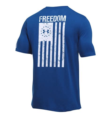 Under Armour Freedom Flag Tee Shirt Ua Mens Tactical Charged Cotton