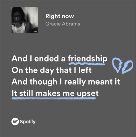 Right Now Gracie Abrams In 2023 Meaningful Lyrics Pretty Lyrics