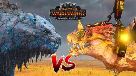 Elemental Bear Vs Feral Dread Saurian Total War Warhammer Youtube