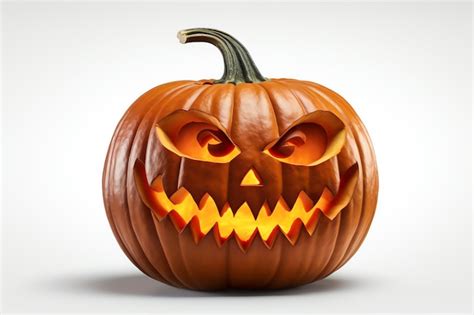 Premium AI Image | a carved pumpkin with a face