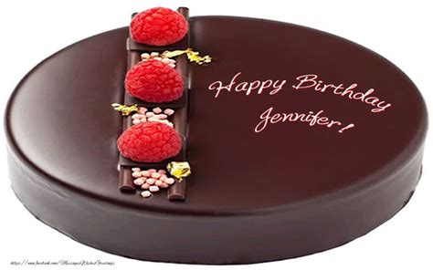 Happy Birthday Jennifer 🎂 Cake Greetings Cards For Birthday For Jennifer